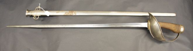 1908 Pattern Cavalry Troopers Sword, Various Ordinance Marks to Blade, 34"