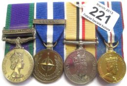North Staffs Reg Medal Group 25059326 PTE M Vaughan Northern Ireland Medal, Kosovo UN Medal then