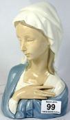 Lladro Bust of the Virgin Mary, height 23cm