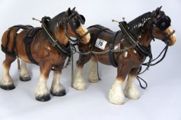 Two Large Edwardian England Shire Horses (2)