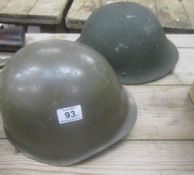 Russian Issue Tin Helmet and English 1970`s Issue Tin Helmet (2)