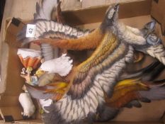 A collection of Bossons Sculptures to include Fraser Art Osprey, American Bald Eagle and Eagle and
