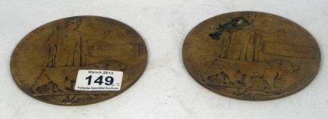 Two Military WW1 Death Plaques awarded to Jospeh and William Quinn both have been drilled for