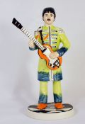 Lorna Bailey Prototype figure Paul Mcartney with Guitar in Sargent Pepper Costume, height 27cm