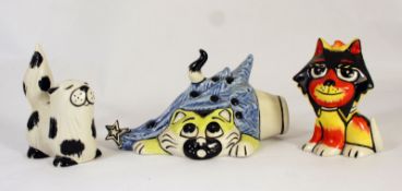 Lorna Bailey various Cats in different colourways, limited editions  (3)