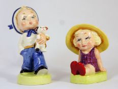Lorna Bailey figures Sailor Boy and Girl in Sun Hat  (2)