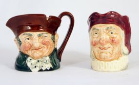 Royal Doulton small character jugs Simon the Cellerer D5616 and Old Charley D5527  (2)