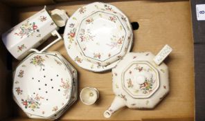 Royal Doulton Old Leeds Sprays Part Dinner / Tea Set comprising Tea Pot, Coffee Pot, Side Plates,