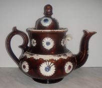 Large Measham Treacle Glazed Barge Ware Tea Pot