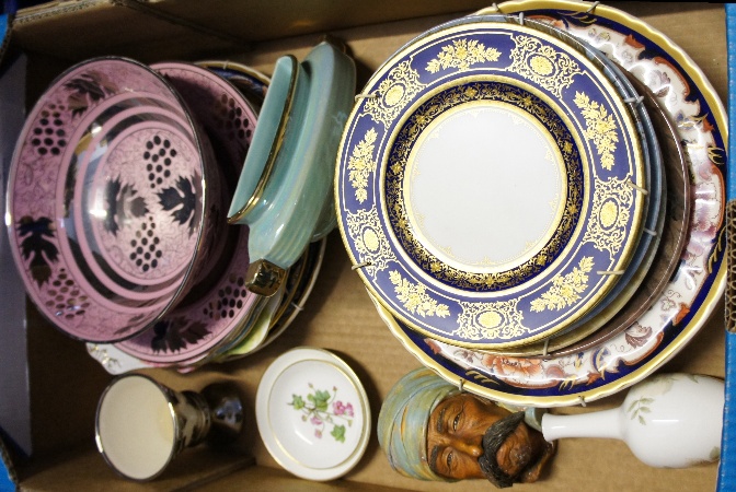 Tray of Mixed Plates from Masons, Mintons, Royal Albert, Royal Doulton Meadow Mist Dinner Plates x