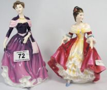 Royal Doulton Southern Bell HN229 and Nicole HN4527.(2)