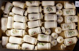 Large Tray of Decorative and Collectable Flower Fairy Spice Jars  approx 30 pieces