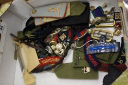 A Box of Military Buttons, Badges, Spurs etc (approx 100)