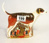 Royal Crown Derby Paperweight Foxhound, Boxed
