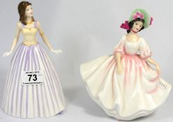 Royal Doulton Figures, Sunday Best 2698 and Happy Birthday HN4644. (2)