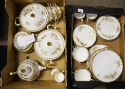 Royal Albert Antoinette Two Trays comprising Side PLates, Tea Plates, Cups, Cake Platter, Oval Dish,