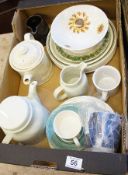 Royal Doulton Cornwall Dinner Plates, Mixed Lambethware, Stoneware etc (approx 20)
