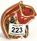Royal Crown Derby Paperweight Red Squirrel, Boxed