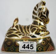 Crown Derby Paperweight of a Zebra , No Stopper