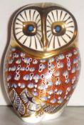 Royal Crown Derby Paperweight, Barn Owl