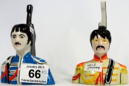 Lorna Bailey the Beatles Sergeant Pepper Prototype Busts of John Lennon and Paul McCartney with