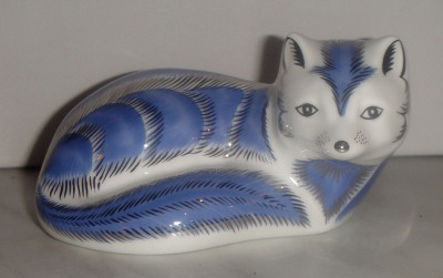 Royal Crown Derby Paperweight, Platinum Arctic Fox