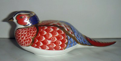 Royal Crown Derby Paperweight, Pheasant