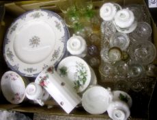A collection of Pottery and Glassware to include set of 6 Royal Doulton Cotswold Plates, Royal