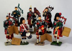 A large collection of Sculptures UK Figures including Drum Major Highland Infantry, Highland