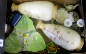 A collection of various Pottery to include Beswick Embossed Floral Dish, Roses Dressing Table Set,