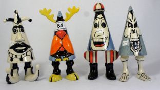 A selection of Lorna Bailey items to include Walking Shakers Skeleton, Football Coach, Reindeer