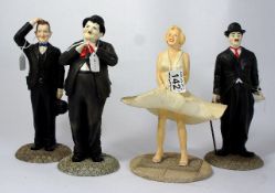 Leonardo Figure Collection including Stan Laurel, Oliver Hardy, Marilyn Monroe and Charlie