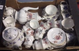 Large Tray of Royal Albert Lavender Rose and Lilac Time Part Tea Sets etc (40)