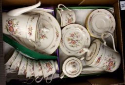 Noritake Dinner Set Asian Song comprising Fish Plates, Side Plates, Cups, Saucers, Tea Pot, Coffee