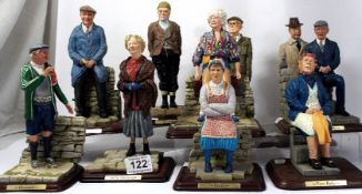 A collection of Danbury Mint "Last of the Summer Wine" Figures comprising Auntie Wainwright,