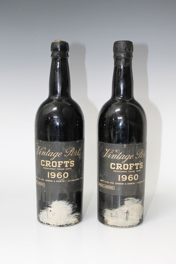 Port - two bottles of Croft 1960 Vintage Port