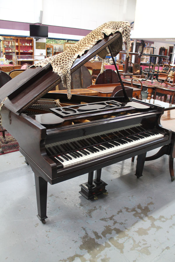 1920s / 1930s mahogany cased Baby Grand piano, by Witton, Witton & Co., on square taper legs