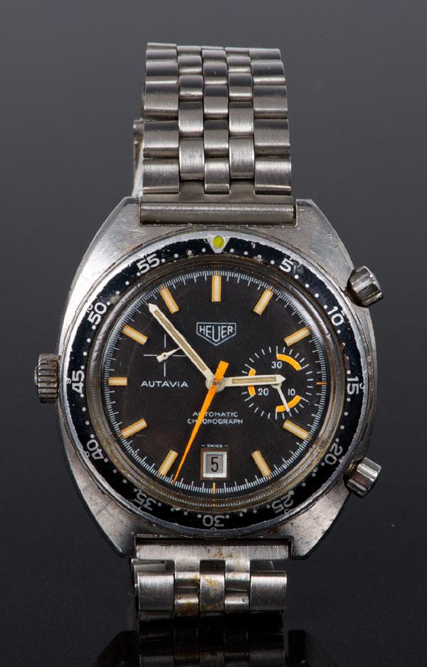 1970s gentlemen's Heuer Autavia Automatic Chronograph wristwatch.  Ref: 1563, case no. 245985,