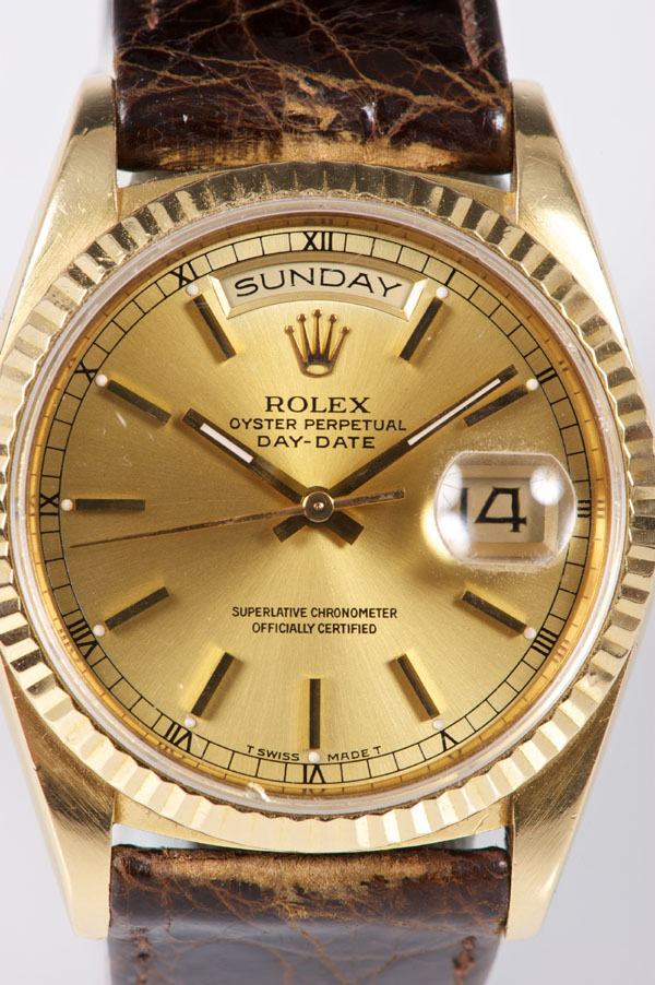 Gentlemen's Rolex (18ct) yellow gold Oyster Perpetual Day - Date wristwatch, with automatic