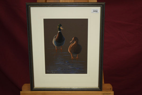 Julian Novorol (b. 1949), gouache study of two Mallards, signed and dated 2007, in glazed frame,