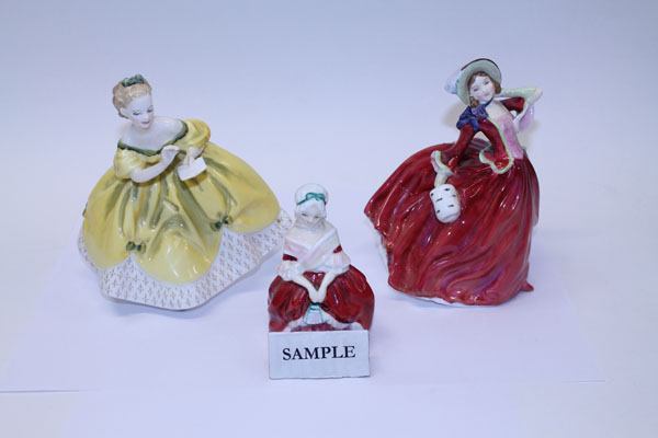 Six Royal Doulton figures - Autumn Breezes HN1934, The Last Waltz HN2315, Daydreams HN1731,