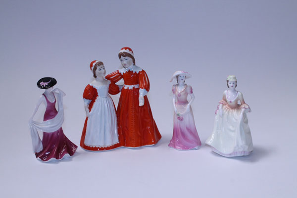 Nine Coalport Lady figures, including Sharon, Becky, Poppy and Celebration Time