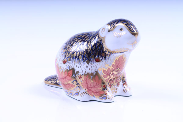 Royal Crown Derby limited edition paperweight - Riverbank Beaver no. 2122 of 5000, with certificate