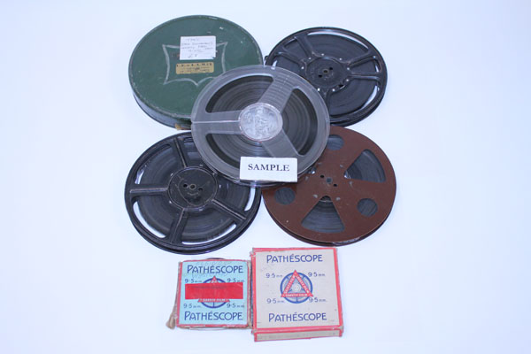 Bag containing a selection of film reels (qty)