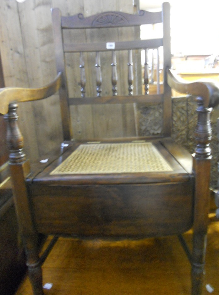 A commode chair, with Bergeré seat