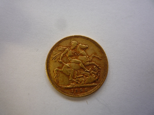 A 1894 GOLD SOVEREIGN