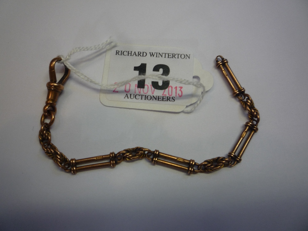 A 9CT CHAIN, (approximately 8g) (damaged)