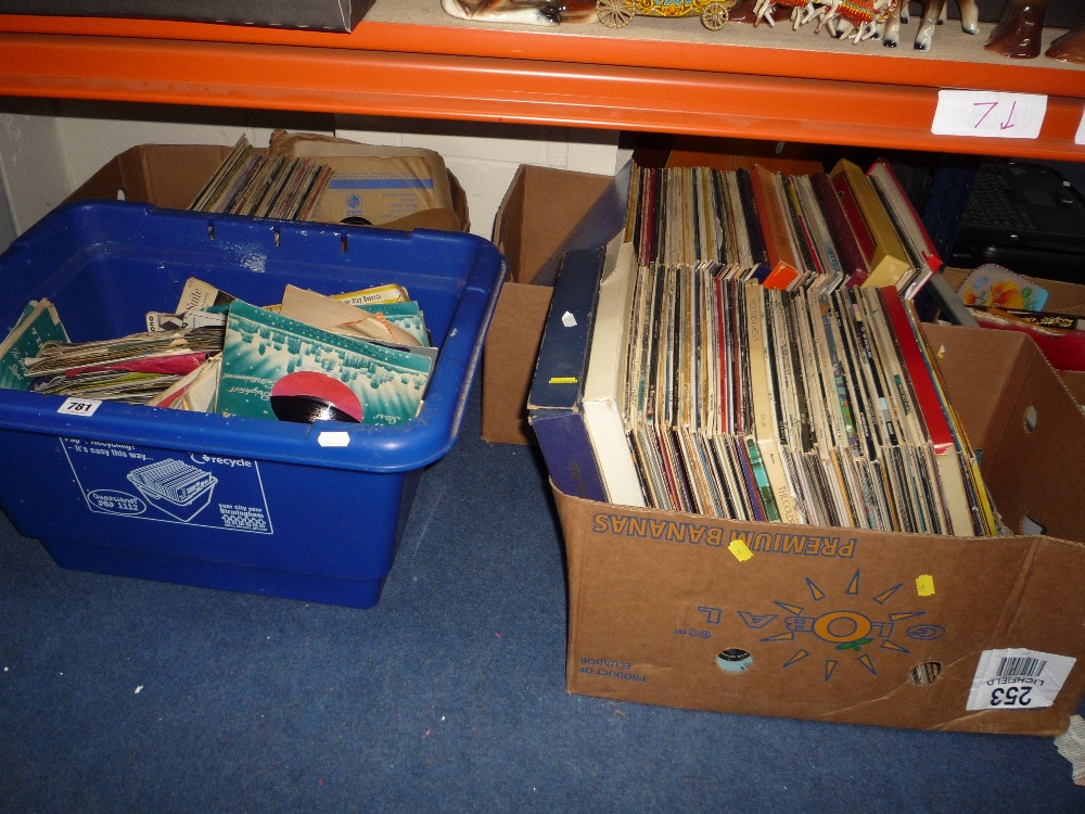 FOUR BOXES OF L.P`S, 78`S AND SINGLES