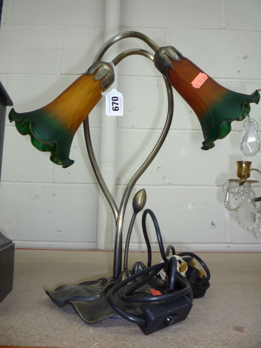 A TIFFANY STYLE LAMP