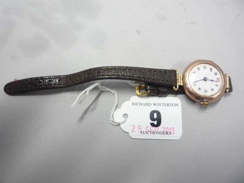 A 9CT WRISTWATCH